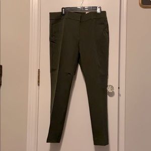 Dk olive LOFT outlet modern skinny ankle pants 14
